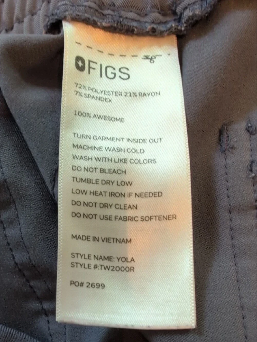 Figs Men's Indigo Drawstring Scrub Pants